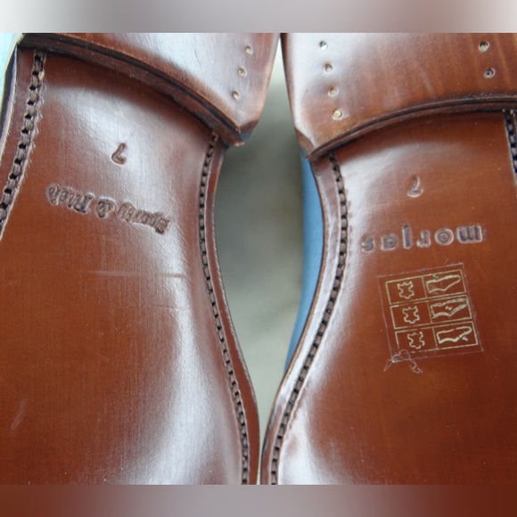 NEW Sporty & Rich x Morjas Sky Blue Leather & Suede Loafers Size 7 - Picture 9 of 11